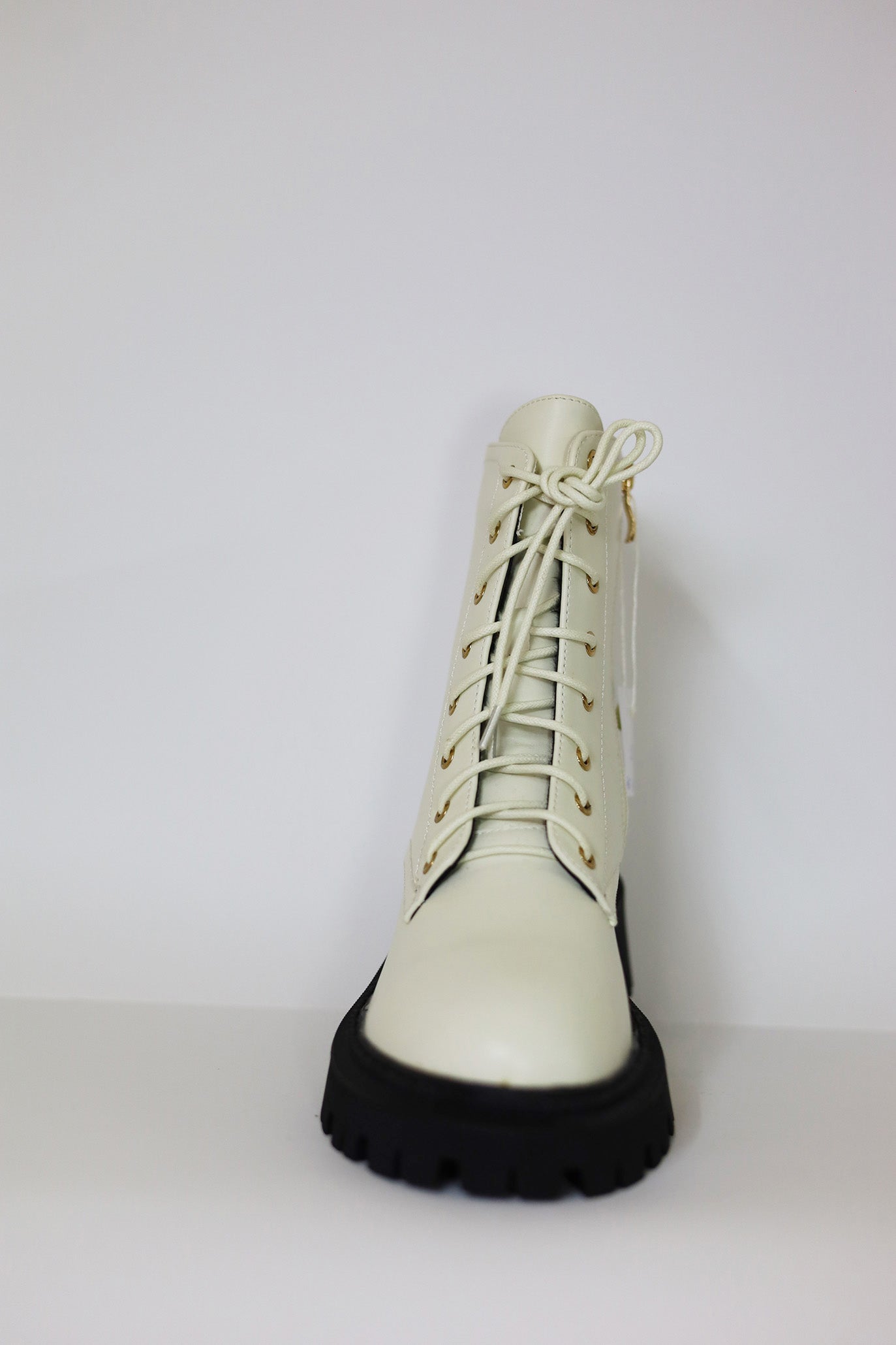 White Boot with Black Sole